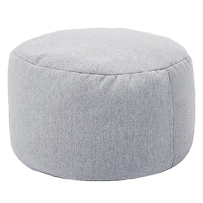 Petit pouf rond gris clair pour salon
