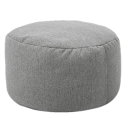 Petit pouf rond gris pour salon