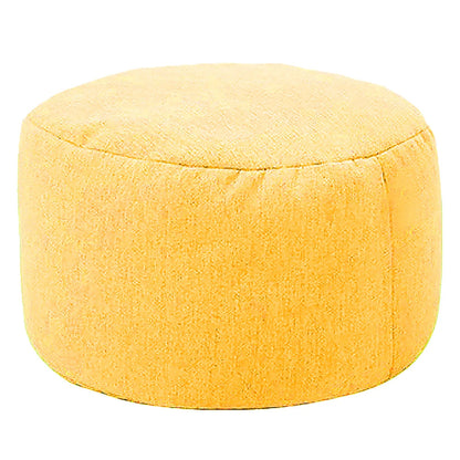 Petit pouf rond jaune pour salon