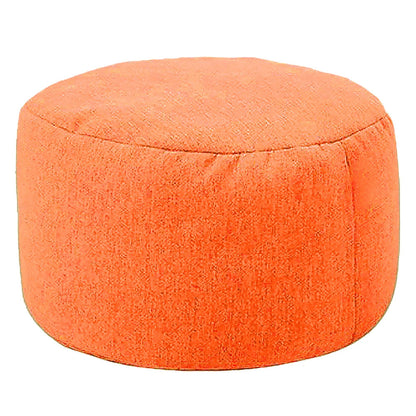 Petit pouf rond orange pour salon