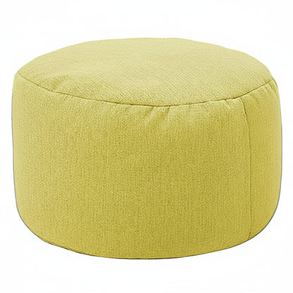 Petit pouf rond vert anis pour salon